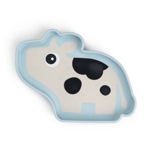 Done by Deer Szilikon tapadós tányér, Dotti, kék