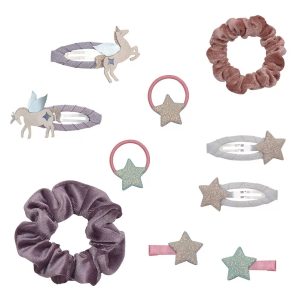 Unikornisos vászontasak hajkiegészítőkkel