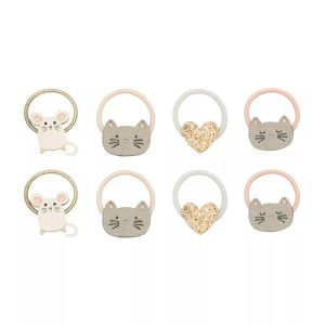 Cica és egér hajgumik - 8 db-os szett